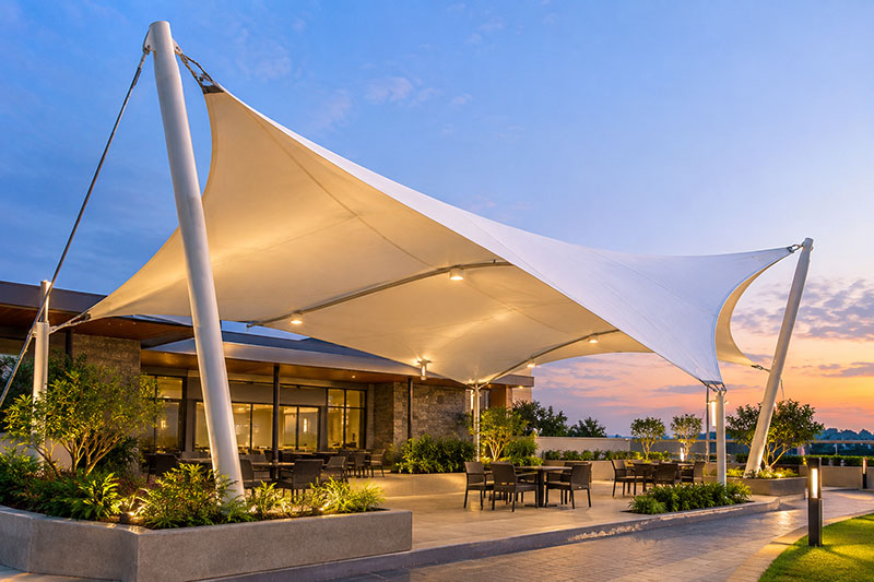 Tensile entrance canopy